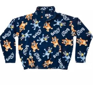 NWT Adult Bluey Polar Fleece Navy Blue Jacket Sz L OR Sz XL available
